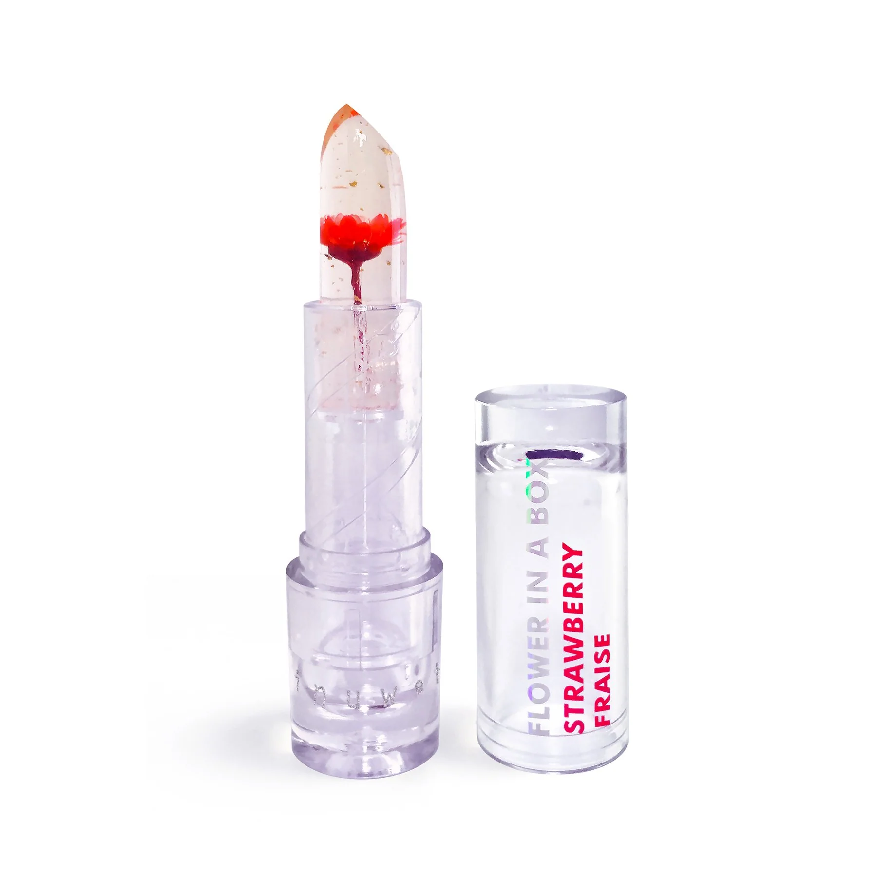 Inuwet Rouge A Levres Brillant Flower In A Box Pink Fraise 1