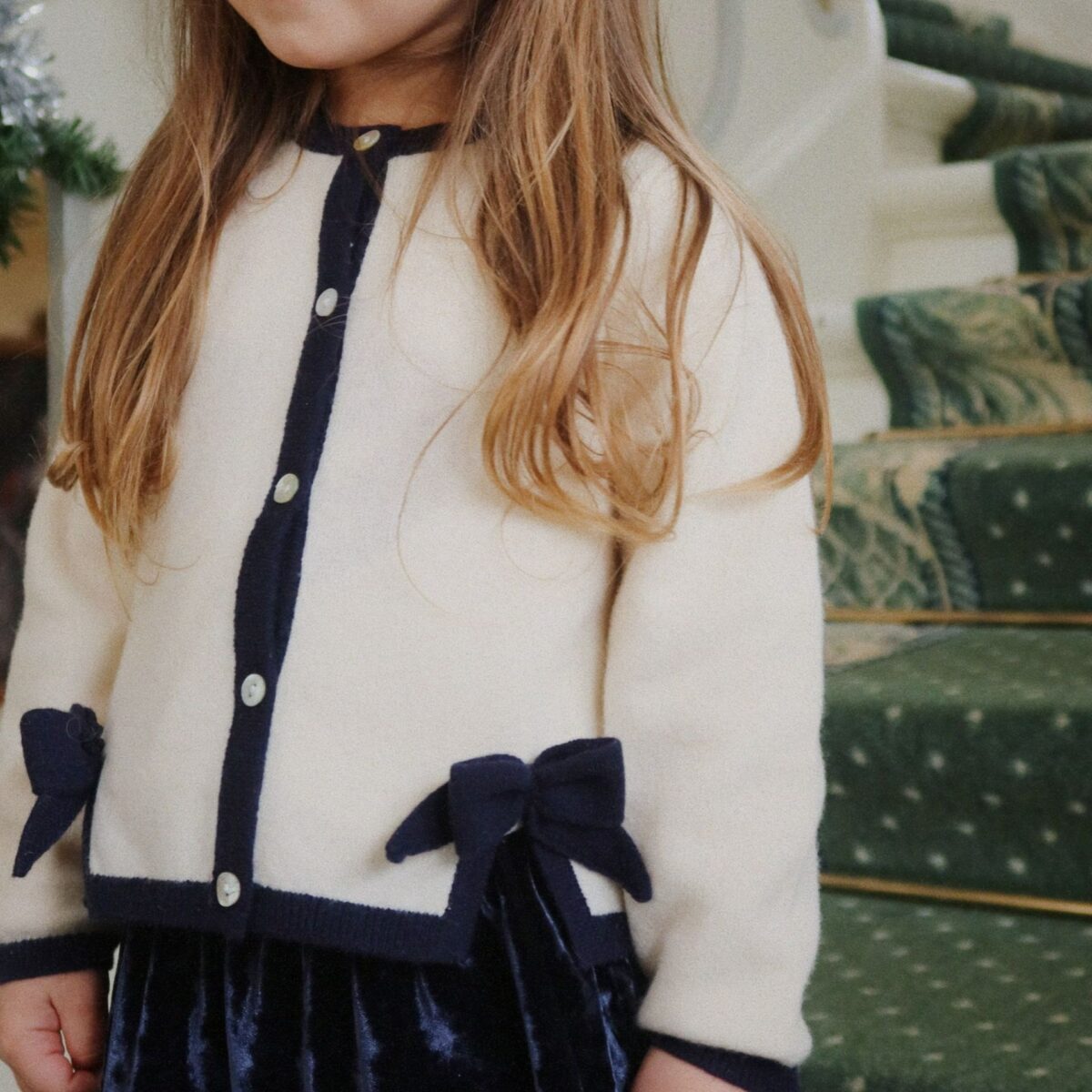 Mergaitiskas Sventinis Megztinis Konges