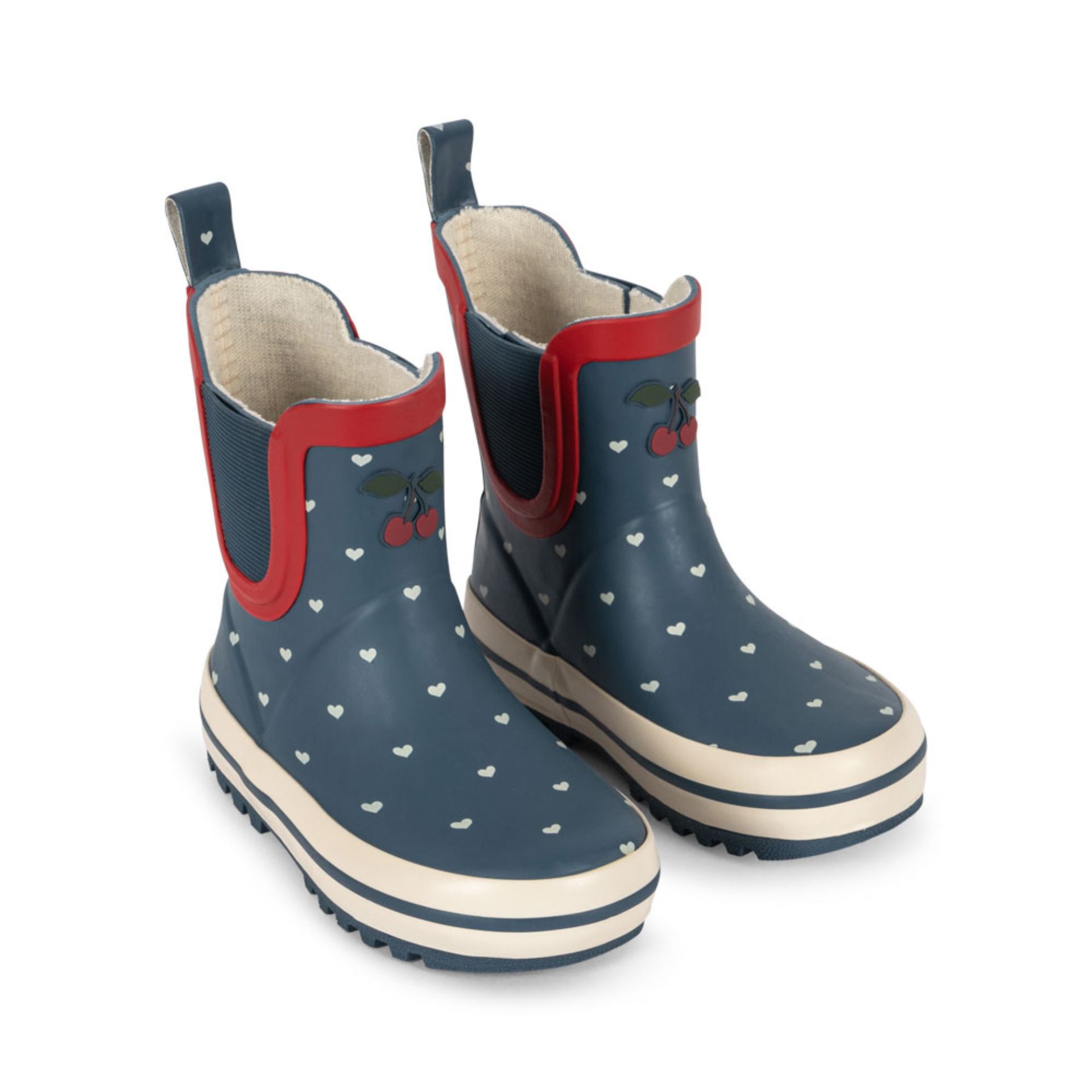 Mergaitiski Lietaus Batai Melyni Su Sirdelemis